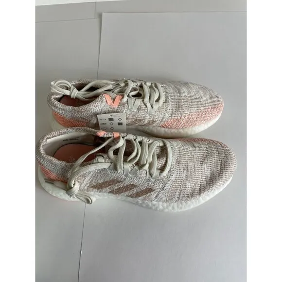 Adidas Girls PureBoost GO Size 6.5 Big Kids Pink Running Shoes Walking Sneakers