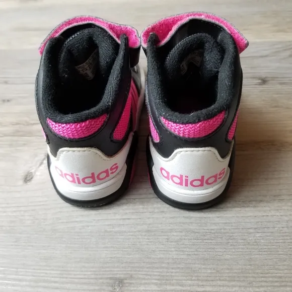 Adidas Hi Top Sneaker Black and Pink Shoes