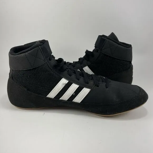 Adidas HVC Wrestling Lutte Boxing Shoes Men's Size 11 Mid Top Lace Up Black