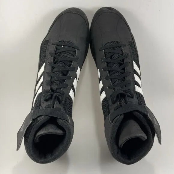 Adidas HVC Wrestling Lutte Boxing Shoes Men's Size 11 Mid Top Lace Up Black