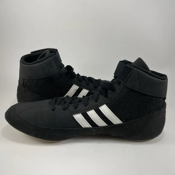 Adidas HVC Wrestling Lutte Boxing Shoes Men's Size 11 Mid Top Lace Up Black