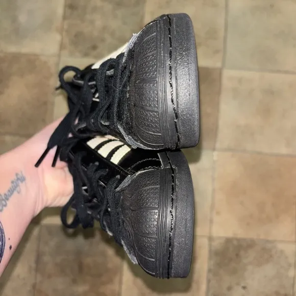Adidas Kids Black and White Sneakers- Original Classics