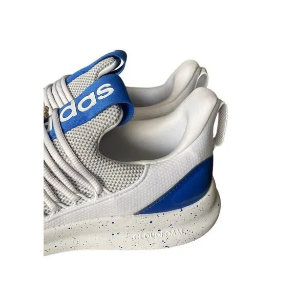 Adidas Lite Racer Adapt 7.0 White Royal Blue Shoes Men 7.5 Laceless