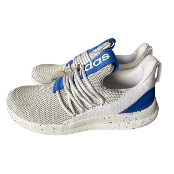 Adidas Lite Racer Adapt 7.0 White Royal Blue Shoes Men 7.5 Laceless