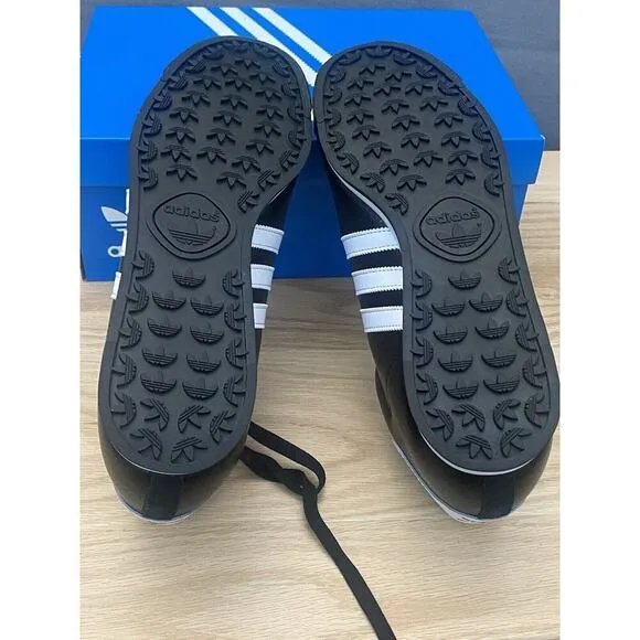 adidas Men’s Samoa Core Black Shoes with White Stripes