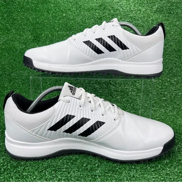 Adidas Men’s Size 11 Golf Shoes CP Traxion SL Sneakers Spikeless White/Black