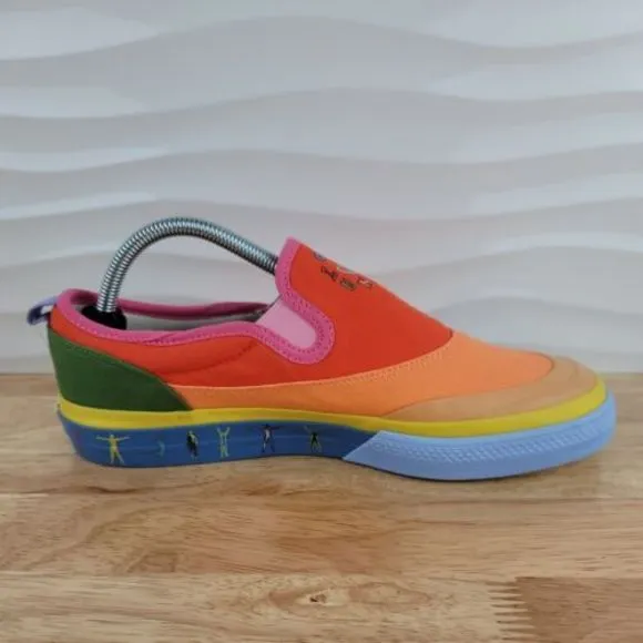 Adidas Nizza Slip On Pride Love Unites Rainbow Shoes Mens 9 Womens‎ 10 - GW2421