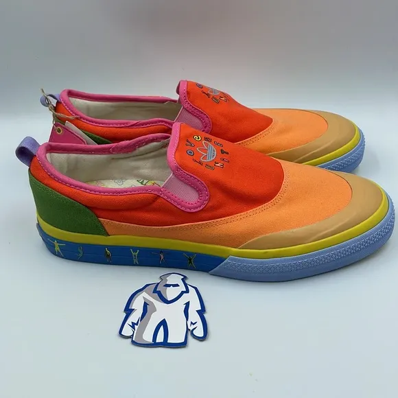 Adidas Nizza Slip-On Pride Men’s Sz 10