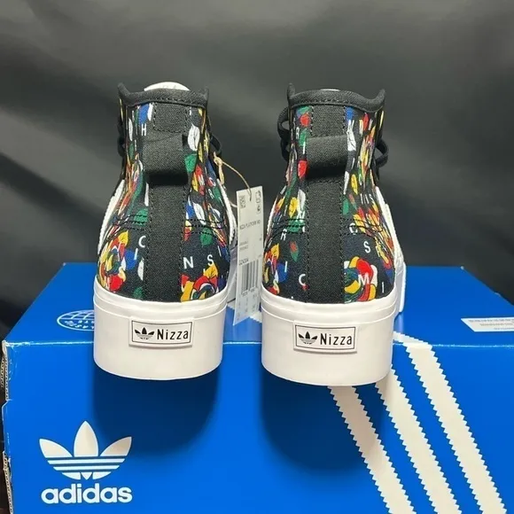 Adidas Nizza Womens Platform Mid GZ4304 New Black Floral