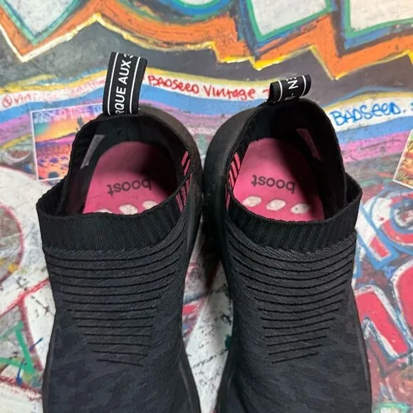 Adidas NMD City Sock 2 Primeknit Black/Pink Boost Sole Slip-On Shoes - Men’s 10