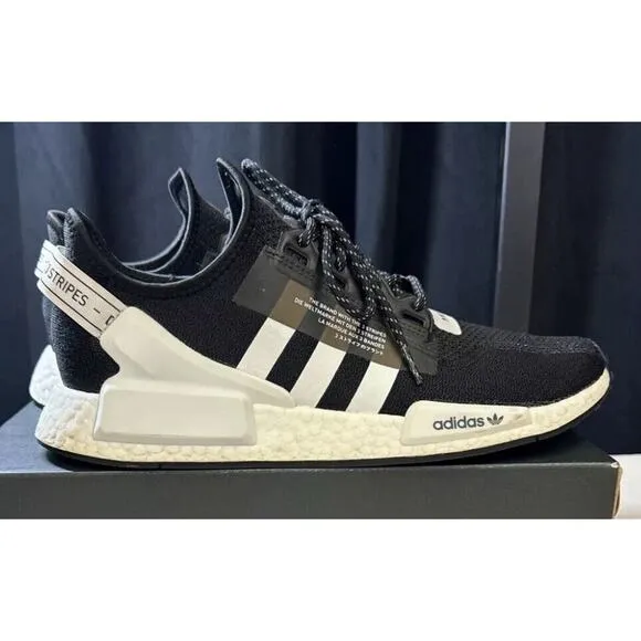 Adidas ORIGINALS NMD R1 Black White Boost Ultra Run Shoes Mens 8.5 Fast Ship