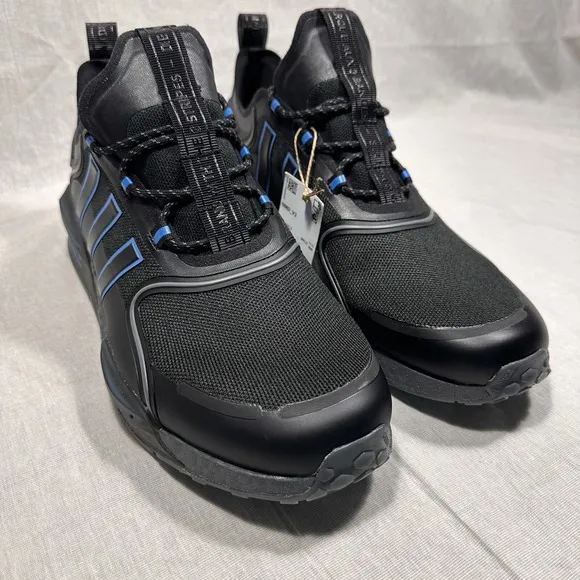 Adidas Originals NMD_R1 V3 Athletic Low Top Shoes Black Blue HQ6637 Mens Size 12