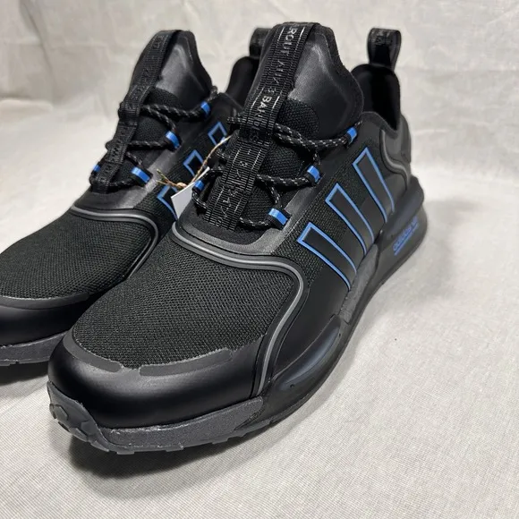 Adidas Originals NMD_R1 V3 Athletic Low Top Shoes Black Blue HQ6637 Mens Size 12