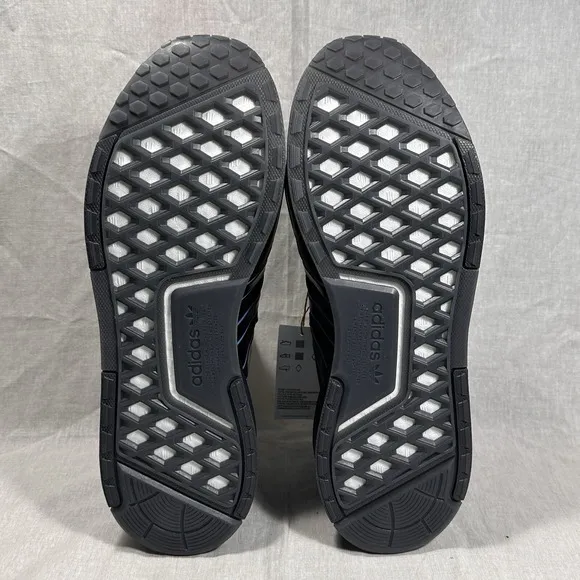 Adidas Originals NMD_R1 V3 Athletic Low Top Shoes Black Blue HQ6637 Mens Size 12
