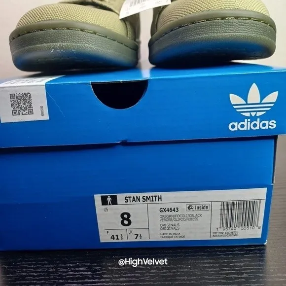 adidas Originals STAN SMITH SHOES Olive sz 8 (Men's)