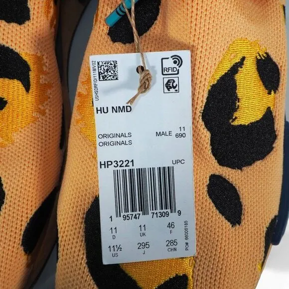 Adidas Pharrell x NMD Human Race 'Animal Print - Pulse Amber' HP3221 Men's 11.5