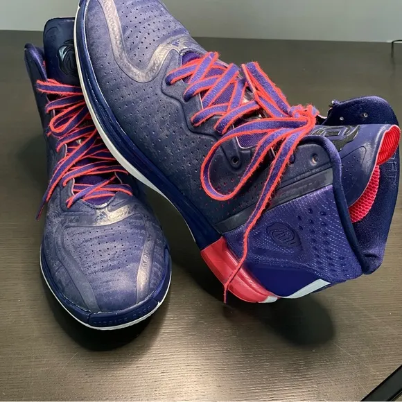Adidas Rose 4 Night Blue White-Blast Purple Men's Size 12 Basketball Shoe