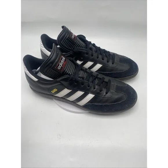 adidas Samba OG Men Size 12 Black Leather Low Top Classic Soccer Shoes 3758