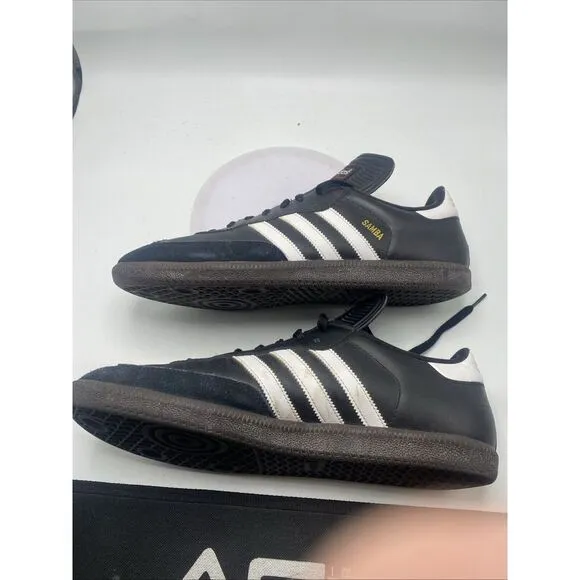 adidas Samba OG Men Size 12 Black Leather Low Top Classic Soccer Shoes 3758
