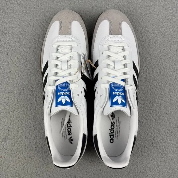 Adidas Samba OG Mens 12 Shoes White Black Gum Classic Sneakers Trainers B75806