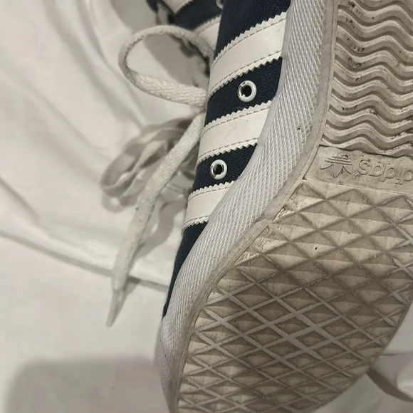 Adidas San Remo Trainer Shoes Sneakers Navy White AF5277 Lace Up Low Top 7 Men's
