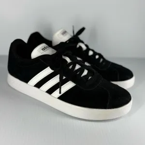 Adidas Shoes Mens 6 VL Court 2.0 Suede Black 3 Stripes Skate Classic Streetwear