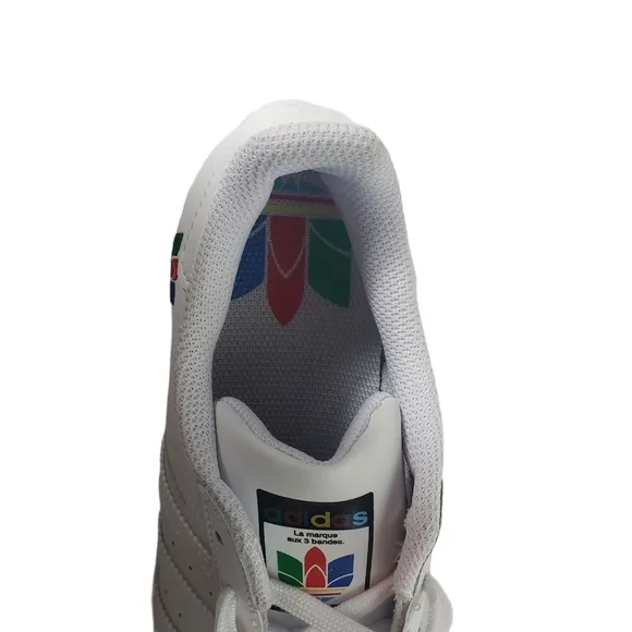 Adidas Superstar Diversity Pride Sneakers Sz 6.5 Shell Top Leather Trefoil Shoes