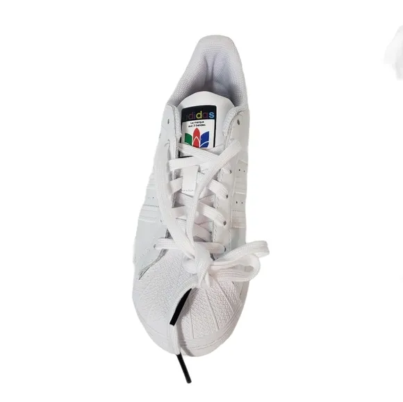 Adidas Superstar Diversity Pride Sneakers Sz 6.5 Shell Top Leather Trefoil Shoes