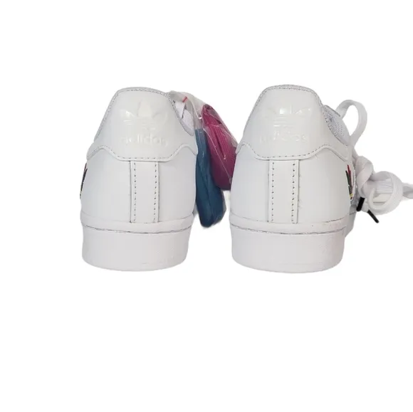 Adidas Superstar Diversity Pride Sneakers Sz 6.5 Shell Top Leather Trefoil Shoes