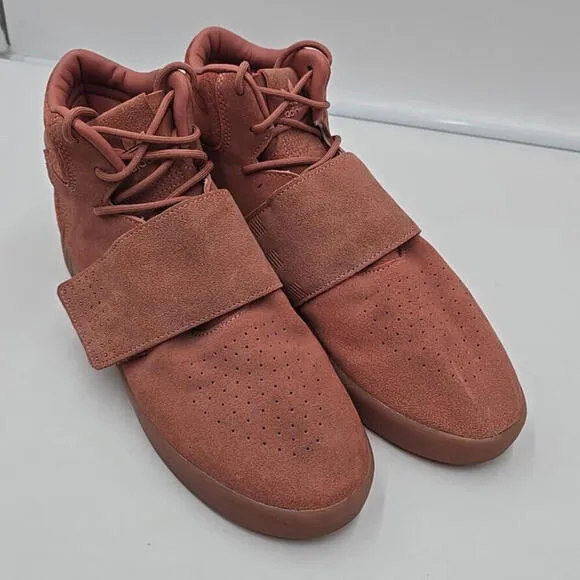 Adidas Tubular Invader Strap 'Raw Pink' Basketball Shoes Men's (Size: 9.5)