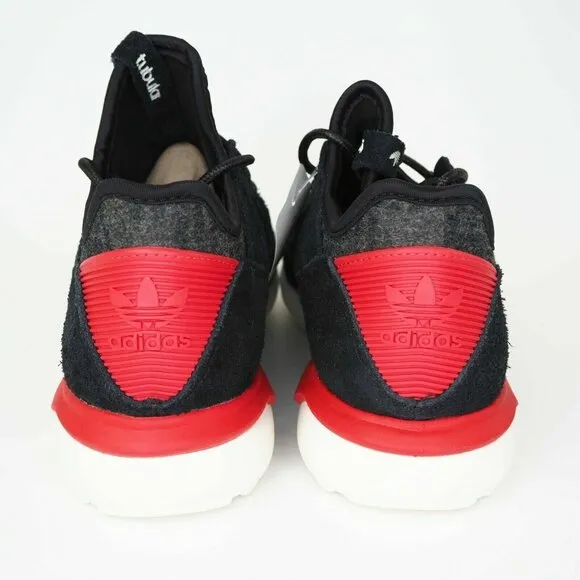 Adidas Tubular Moc Runner Mens Shoes Black White Textil SZ 10