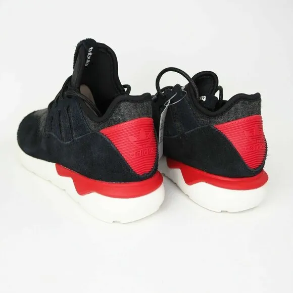 Adidas Tubular Moc Runner Mens Shoes Black White Textil SZ 10