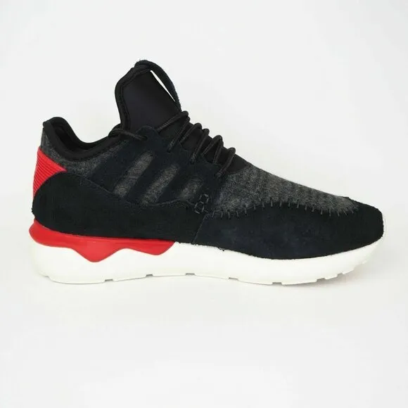 Adidas Tubular Moc Runner Mens Shoes Black White Textil SZ 10