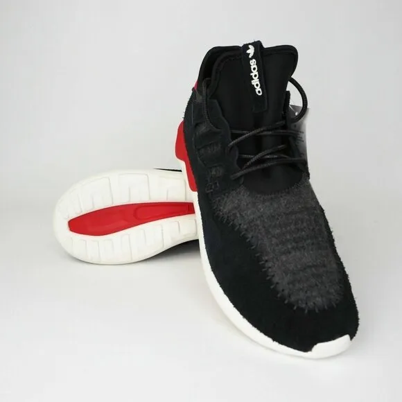 Adidas Tubular Moc Runner Mens Shoes Black White Textil SZ 10
