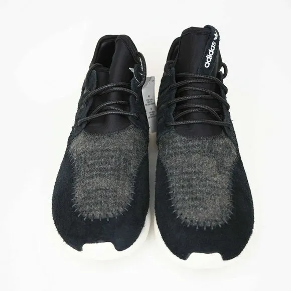 Adidas Tubular Moc Runner Mens Shoes Black White Textil SZ 10