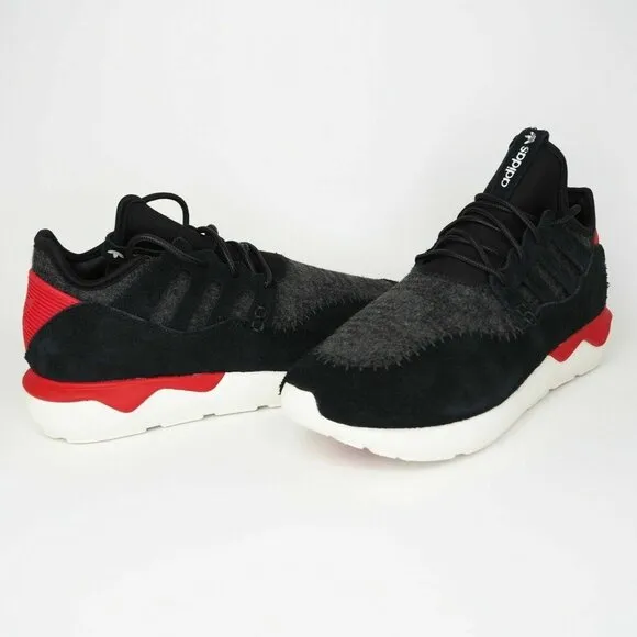 Adidas Tubular Moc Runner Mens Shoes Black White Textil SZ 10