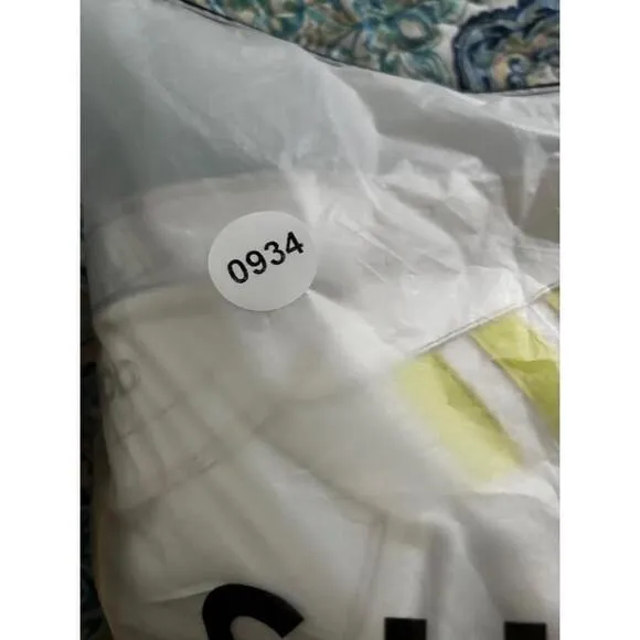 Adidas Unisex White and Yellow High Top Sneakers Size 4.5