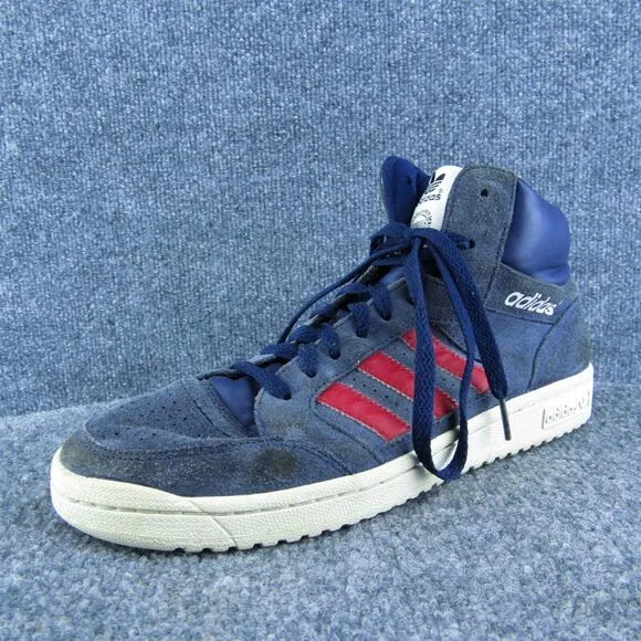 adidas VNTG Sample Men Sneaker Shoes Blue‎ Leather Lace Up Size 9 Medium