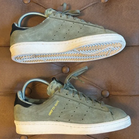 Adidas x Bape x Undftd Undefeated Campus 80s Green Sneaker Shoes, 5M 6.5W