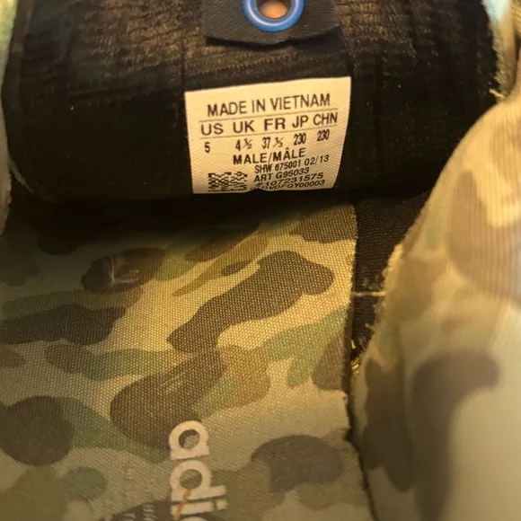 Adidas x Bape x Undftd Undefeated Campus 80s Green Sneaker Shoes, 5M 6.5W