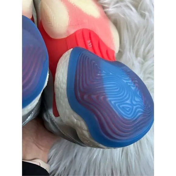 ADIDAS CRAZY BYW SILVER/BLUE/RED MID-TOP BASKETBALL SHOES EF5537 SIZE 7 men’s