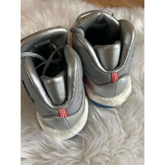 ADIDAS CRAZY BYW SILVER/BLUE/RED MID-TOP BASKETBALL SHOES EF5537 SIZE 7 men’s