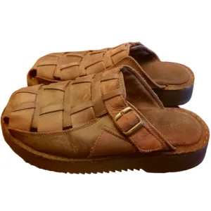 AE Outfitters | DrkBrown Leather Men's Woven Sandals | Style 1830-200 | Size: 10