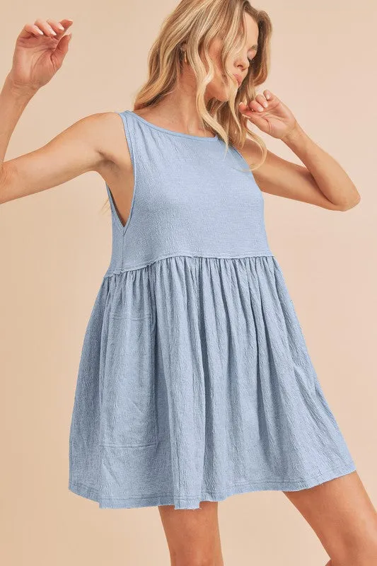 AEMI   CO ROUND NECK MINI DRESS