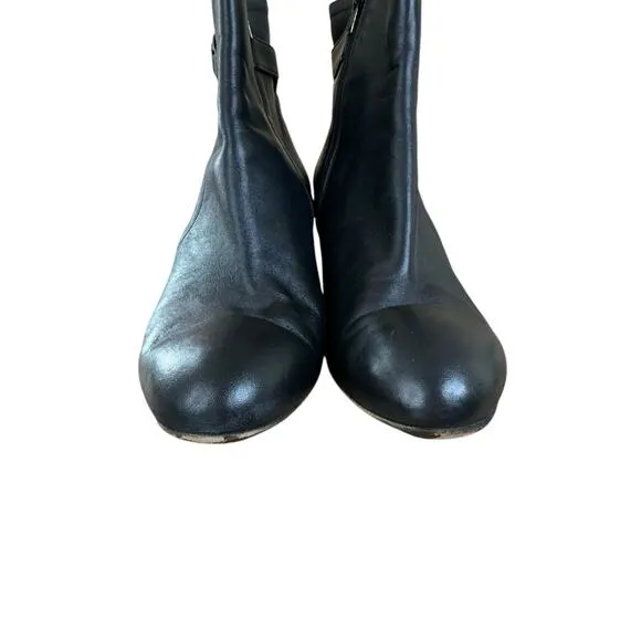 AGL Attilio Giusti Leombruni Black Leather Ankle Boots Size 39 (US 9)