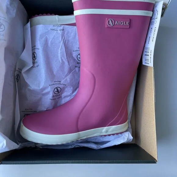 Aigle Lilly Pop New Rose Kids Size 10.5