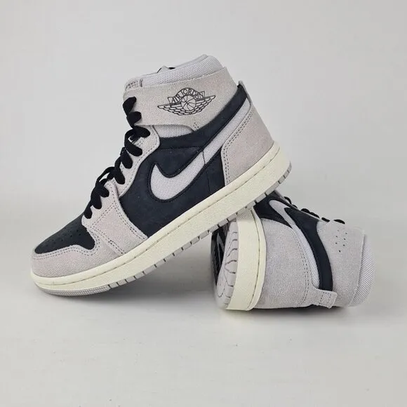 Air Jordan 1 Zoom CMFT 2 Women's Basketball Shoes Grey Black Size 6.5