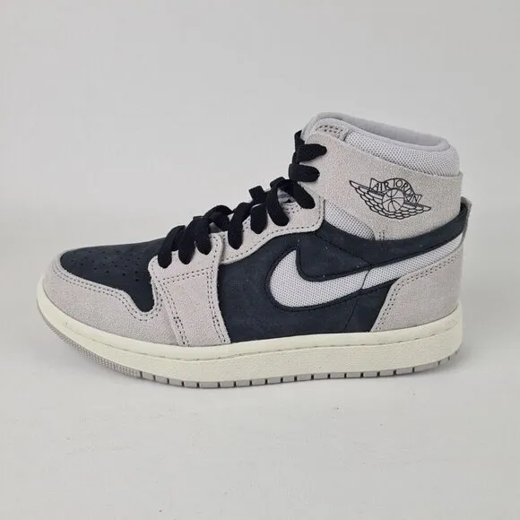 Air Jordan 1 Zoom CMFT 2 Women's Basketball Shoes Grey Black Size 6.5