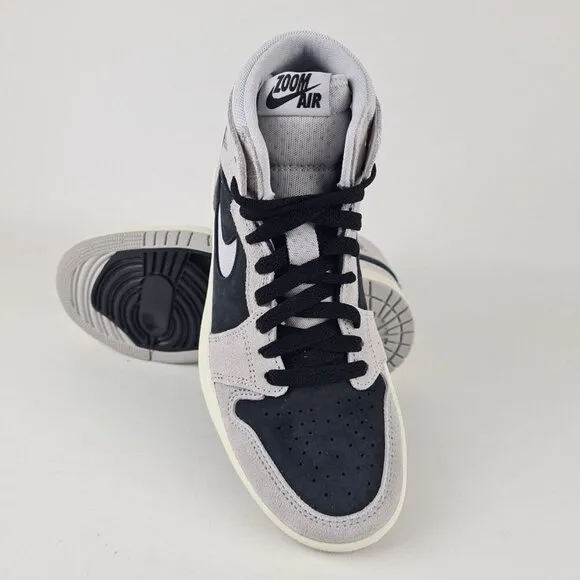 Air Jordan 1 Zoom CMFT 2 Women's Basketball Shoes Grey Black Size 6.5