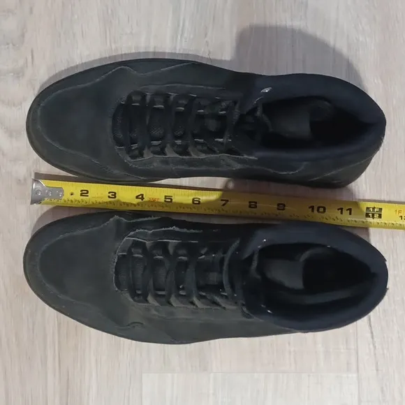 AIR JORDAN EXECUTIVE black sneakers.  Black mid top gym shoes.  Black sneakers